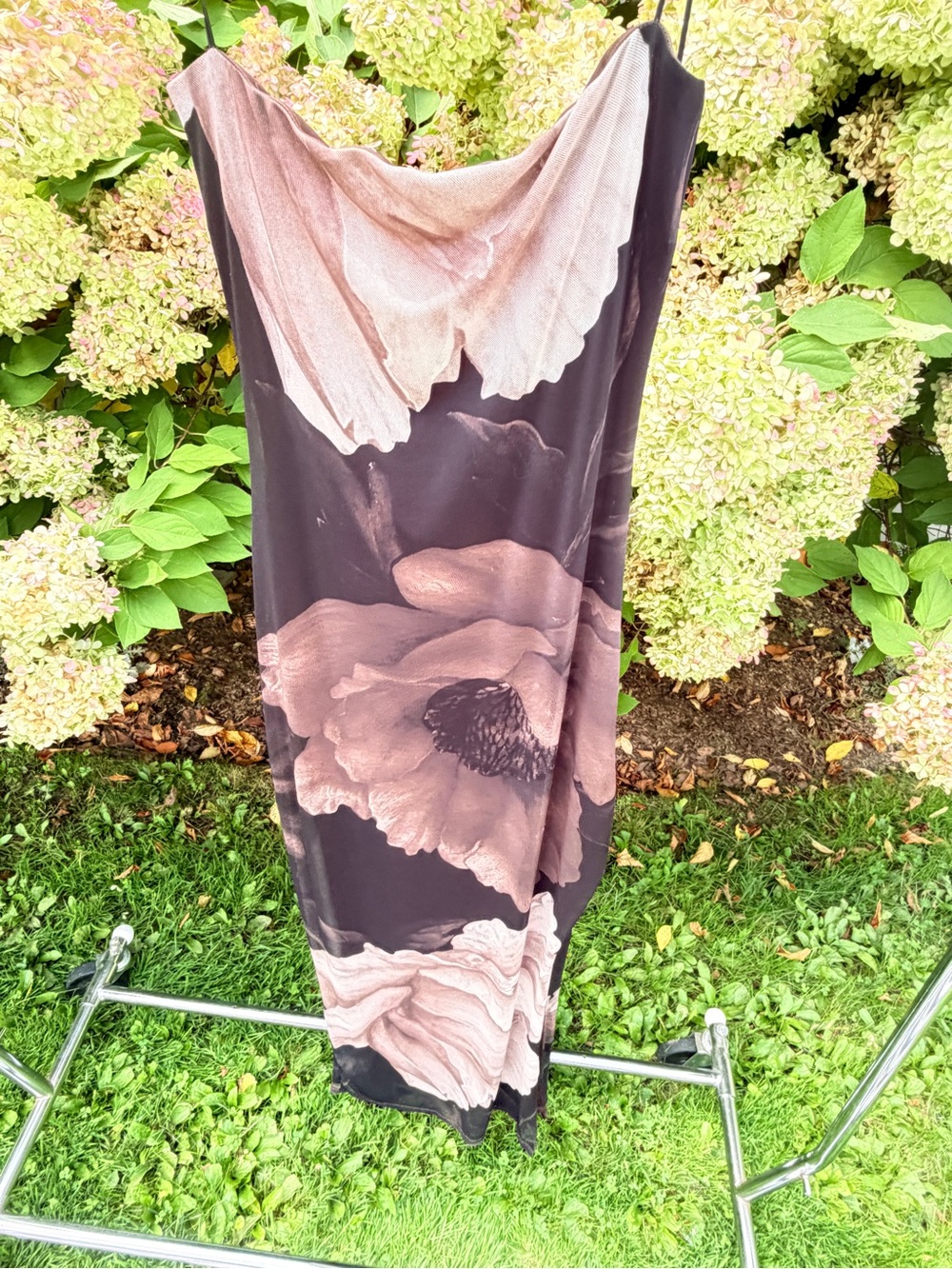 Lovely Day Maxi Slip Dress in Blush Pink and Black